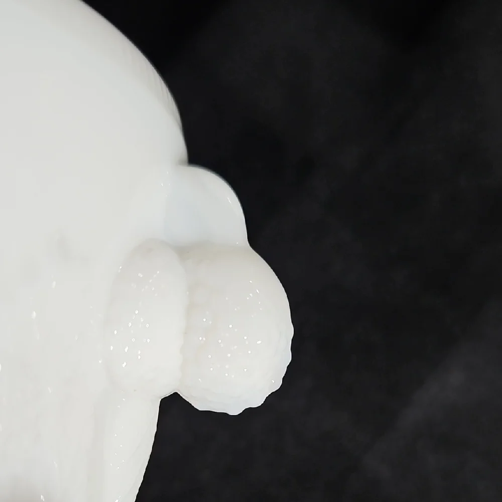 Westmoreland Milk Glass Footed Spooner in Raised Blackberry Pattern
